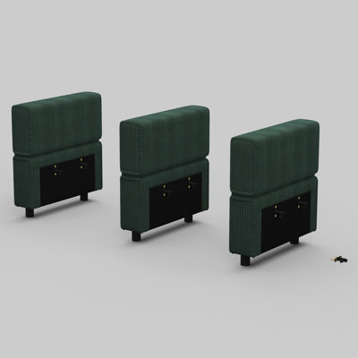 Corduroy Fabric Adjustable 3 Rests, Backrest For Modular Sofa