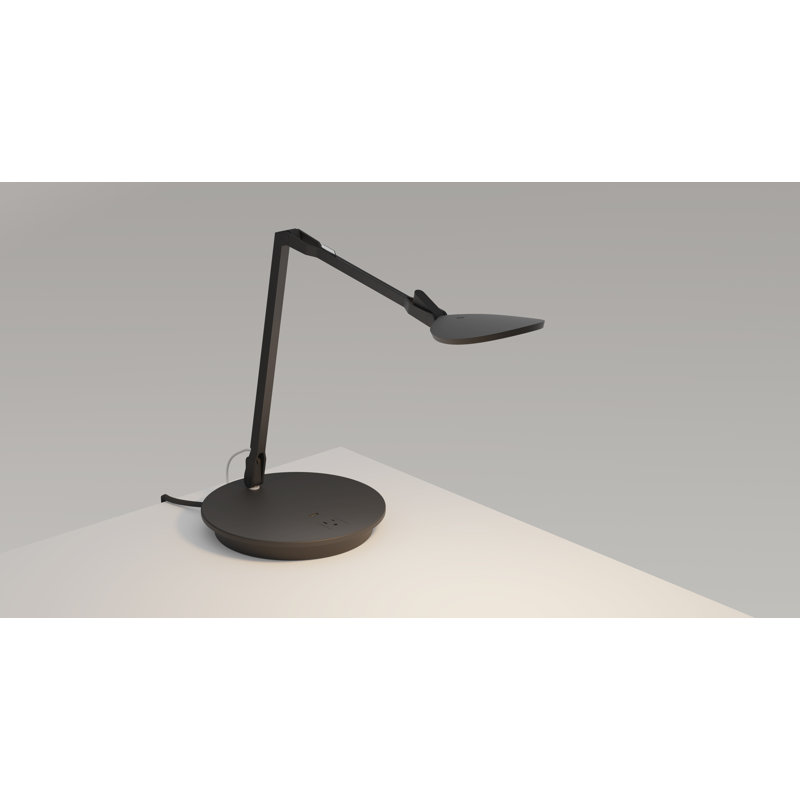 Lampe de bureau Splitty Reach avec base de recharge sans fil Qi, Noir mat