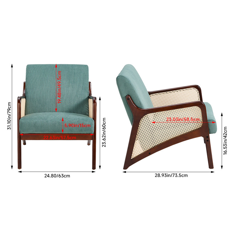 Amariauna Upholstered Armchair, Green