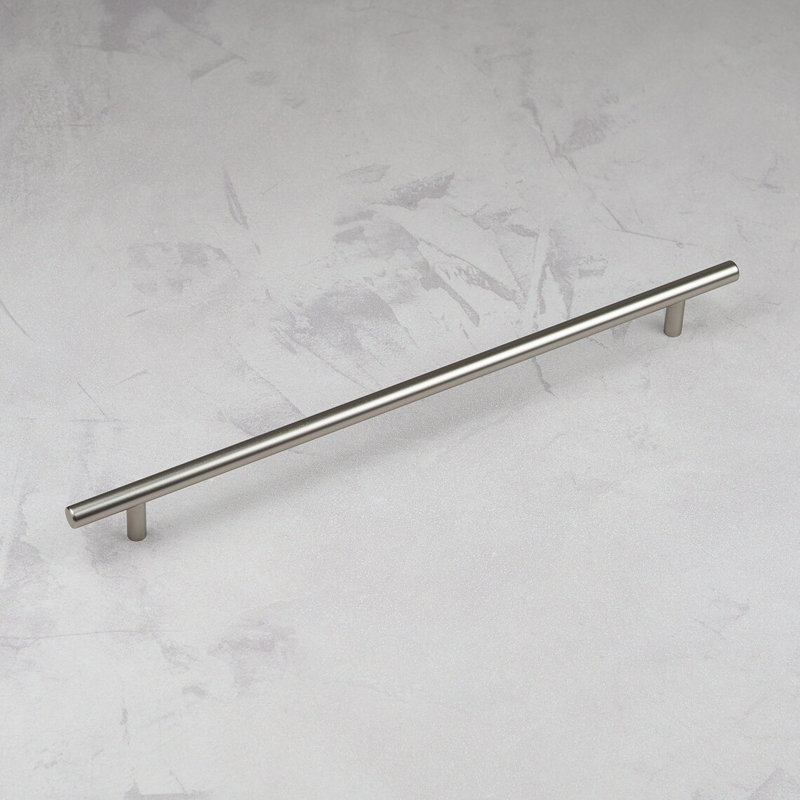Slim T-Bar Handles & Coordinating Pull in Multiple Finishes, Brushed Nickel, 320mm