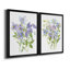 «Columbine Spray I», ensemble de 2 peintures sur toile encadrées-155258490-155258491