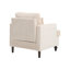 Fauteuil avec cadre en bois et fauteuil d'appoint avec structure cloutée et bois massif