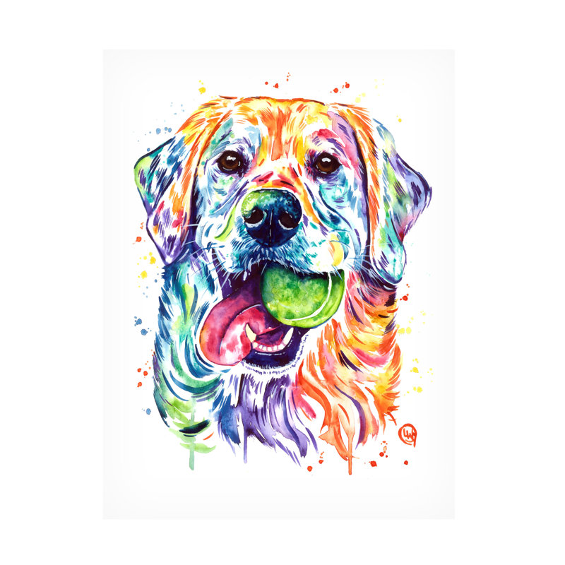 Lisa Whitehouse, toile Golden Retriever, H 24 po x l 18 po