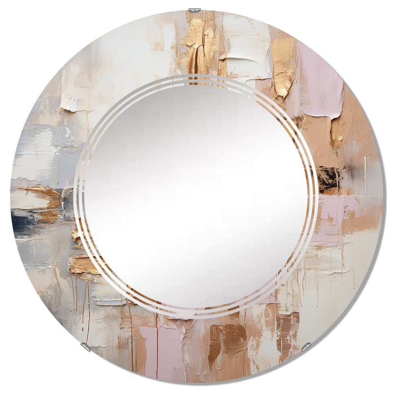 Meadbrooke - Miroir mural moderne rond, 32 po x 32 po