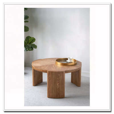 Round Coffee Table with Curved Legs