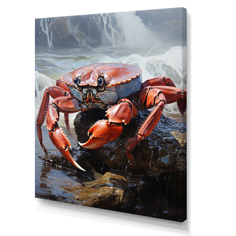 «Wystand Crab Coastal Sentry», reproduction sur toile, H 40 po x l 30 po, Toile tendue
