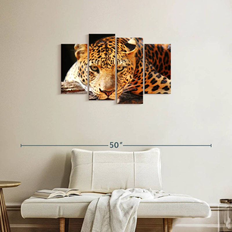 Leopard Gaze, 22" H x 36" W