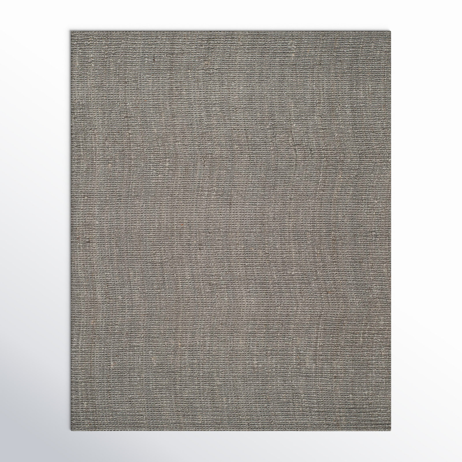 Alda Light Gray Hand-Woven Jute Rug, Rectangle 8' x 10'