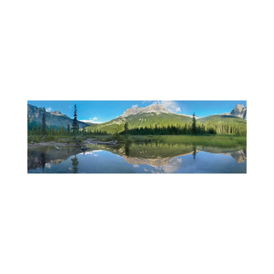 View Of Mt Burgess Reflected In Emerald Lake by Tim Fitzharris - Wrapped Canvas Panoramic Print
