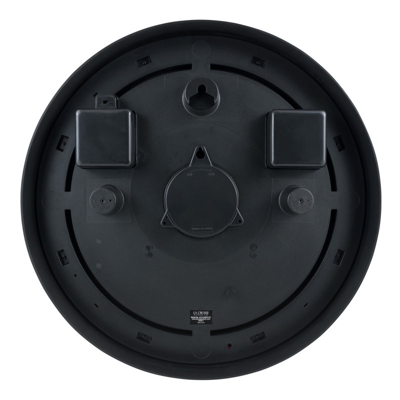 Bronze 18" Weather-Resistant Analog Wall Clock with Night Light