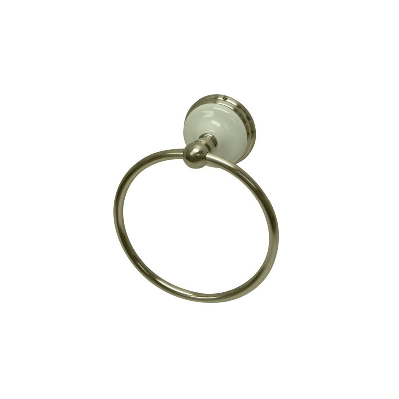 Victorian Hot Springs Towel Ring, Brushed Nickel