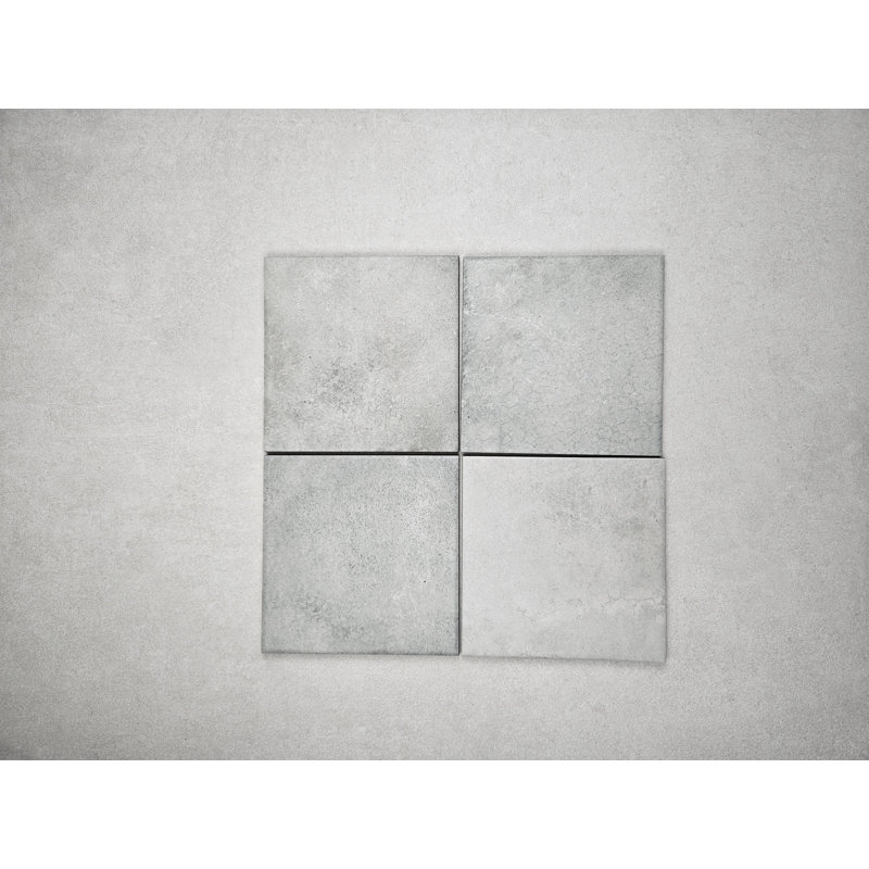 Graphite carreau mat 6 x 6, Argenté / Gris
