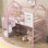 Lit mezzanine simple en métal avec toit et amp; Boîte de rangement - Aucun sommier nécessaire, robuste et robuste Robuste