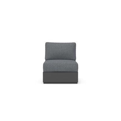 Sydney Armless Chair Charcoal + Slate Cushion
