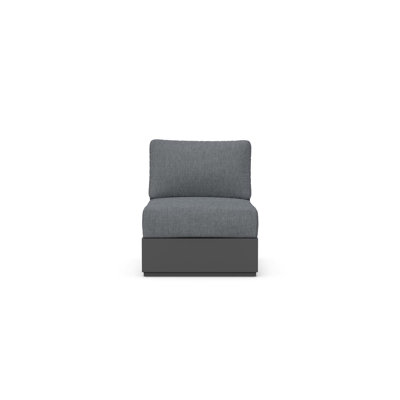 Sydney Armless Chair Charcoal + Slate Cushion