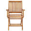 Chaise de patio en teck avec coussins-438842386