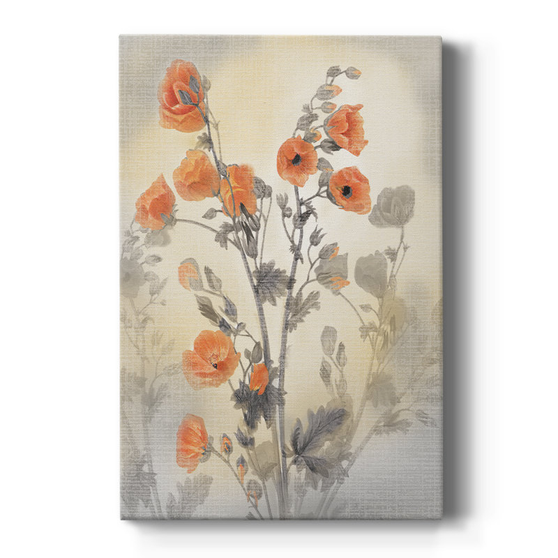 Coquelicot rouge - galerie Cavas sur mesure, H 36 po x l 24 po