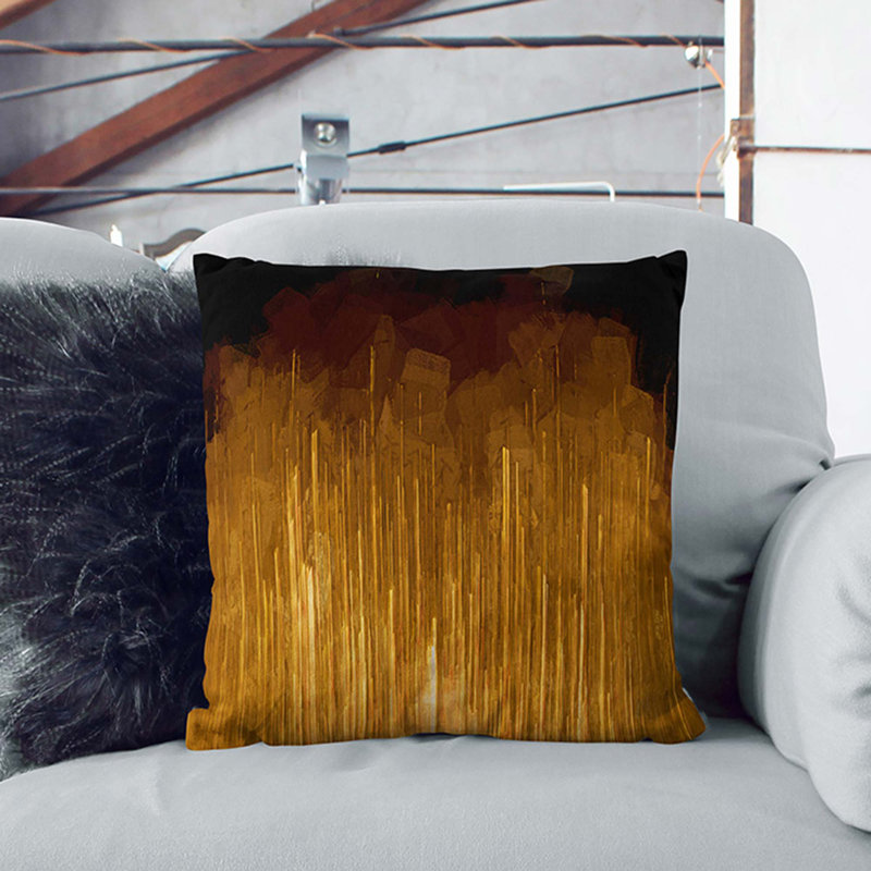 Abstract Square Throw Cushion, White, 55cm H x 55cm W x 20cm D