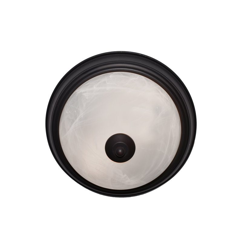 Southerland Glass Flush Mount, Oil Rubbed Bronze, Marble