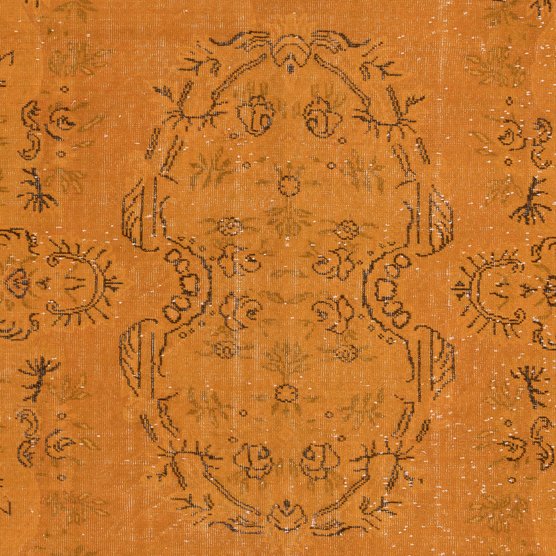 Tapis bleu royal d'inspiration Aubusson 6 x 10 pi pour intérieurs modernes, fabriqué à la main en Turquie