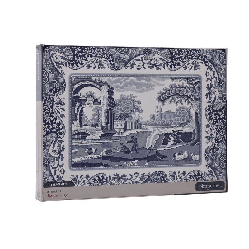 Classic Blue Italian - Placemats, Set of 6