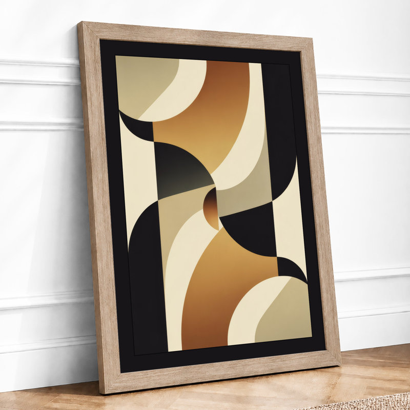Interplay Of Forms Geometric - Print, Oak, A3 - 42.0 x 29.7 cm