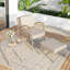 Rattan Patio Conversation Set, Outdoor Lounge Chair With Ottoman & Round Coffee Table