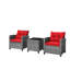 Ensemble de conversation avec coussins pour 2 personnes Patiojoy Wicker-122511365