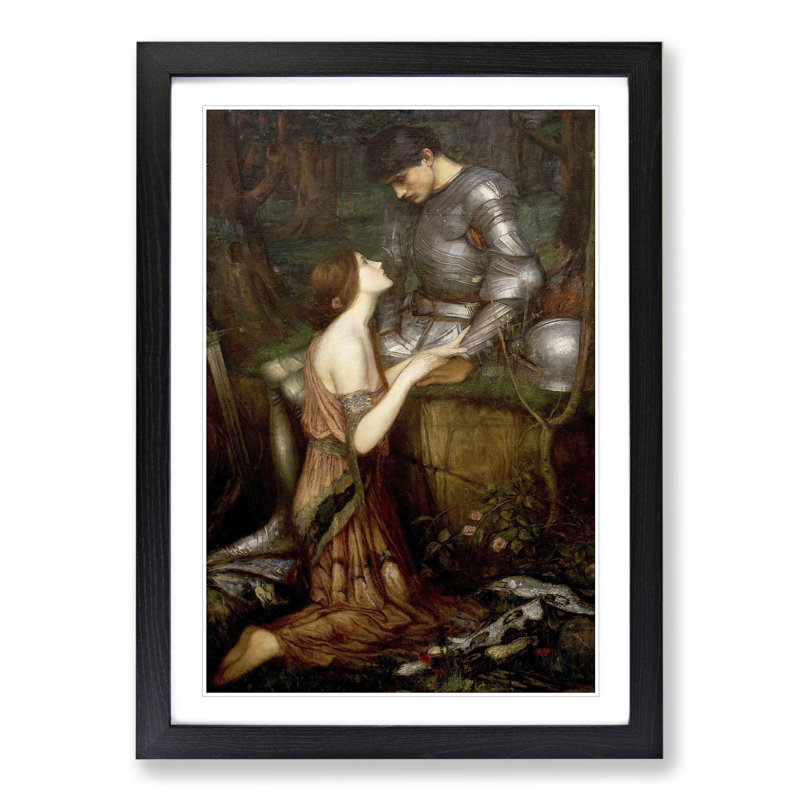 Lamia by John William Waterhouse - Framed Print, 48cm H x 36cm W x 2cm D, Black Framed