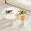 Circular Beige Cream Coffee Table Set