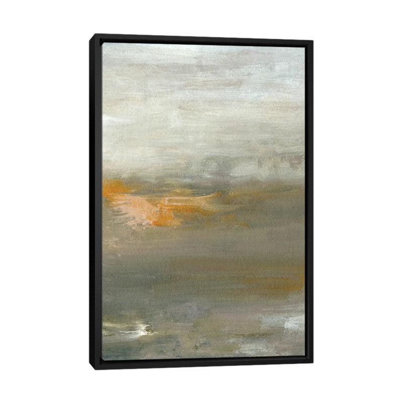 «Early Mist II», reproduction d'art sur toile, H 26 po x l 18 po x P 1,5 po, Toile avec cadre noir, Pas de tapis