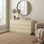 Large commode double en bois à 6 tiroirs, armoire de rangement à volets roulants courbés, mobilier de rangement moderne pour le salon de la chambre à coucher