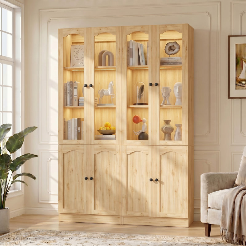 Wardrobe with Glass Door, Natural