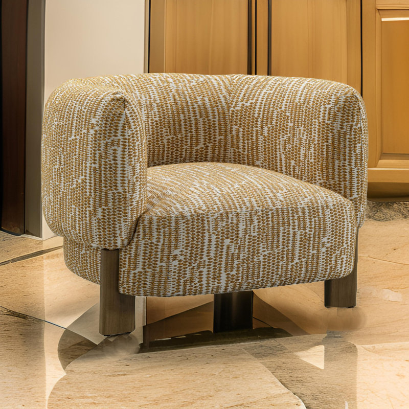 Fauteuil d'appoint 38 po Reno Tira, Mélange de polyester orange