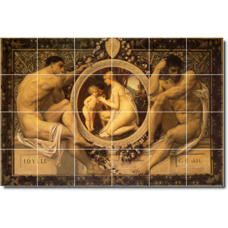Carreau de céramique décorative 36 po x 24 po 6 po x 6 po, Historique 04999
