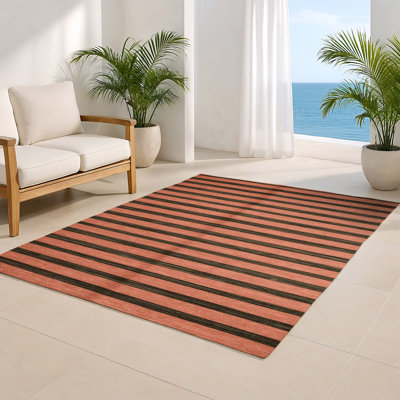 Tapis intérieur / extérieur brun HorizontalStripes