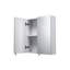 Cullen Double Door White Steel Bathroom Mirror Cabinet