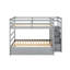 Lit superposé double avec lit gigogne et escalier-1230687795
