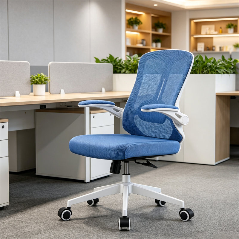 Chaise de bureau, chaise de bureau ergonomique et confortable avec capacité de 350 lb, chaise de jeu à haut dossier avec roulettes, chaise d'ordinateur en filet, soutien lombaire, appui-tête réglable, accoudoir rabattable