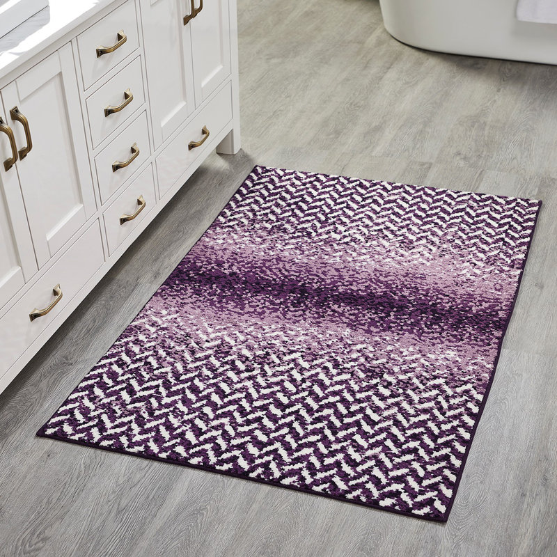 Anniya Non-Slip Bath Rug, Purple