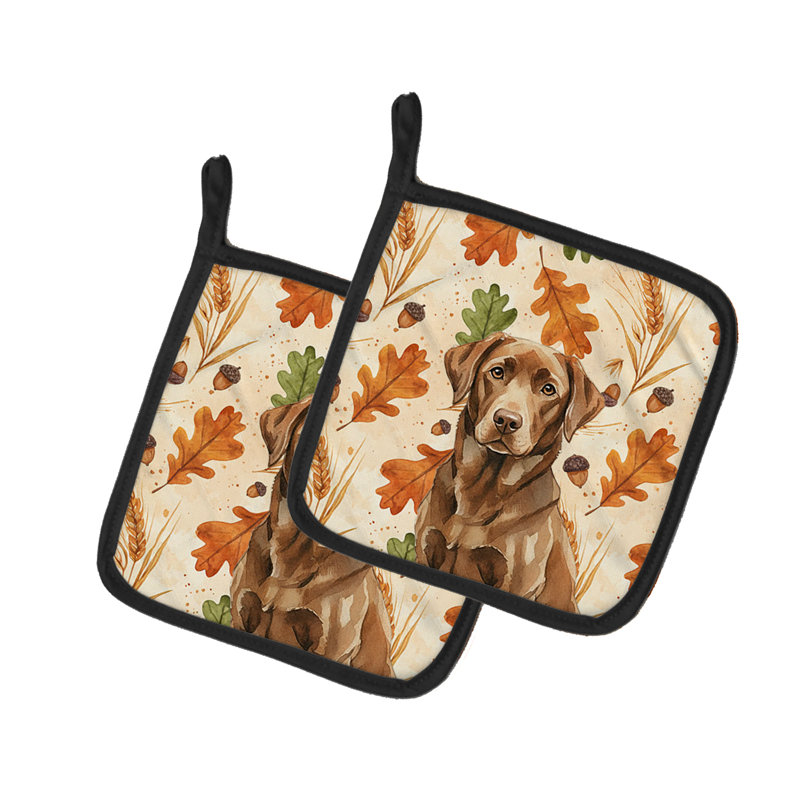 Paire de poignées chocolat Labrador Retriever Heirloom