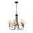 Belmont 6-Light Etched Glass Contemporary Chandelier