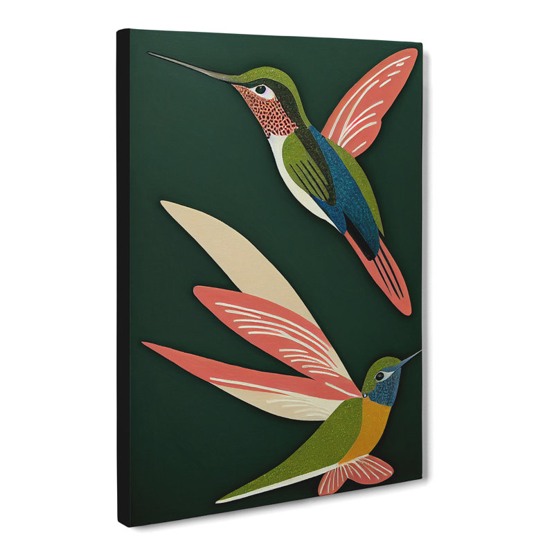 Beckon Hummingbird Unique Vol.1 - Wrapped Canvas, 60cm H x 40cm W x 3cm D