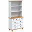 Hutch With Drawer 91 X 40 X 184 Cm Solid Pine Wood-1258555880