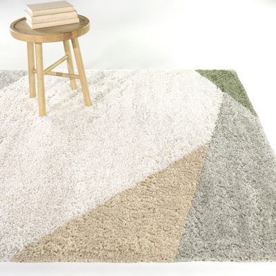 Les Cream Modern Geometric Area Rug