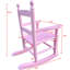 Chaise berçante rose pour - bois franc d'intérieur ou d'extérieur, capacité de poids de 110 lb, facile à assembler, exceptionnelle en bois massif