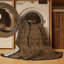 Machine Washable Solid Brown Area Rug-1377964206