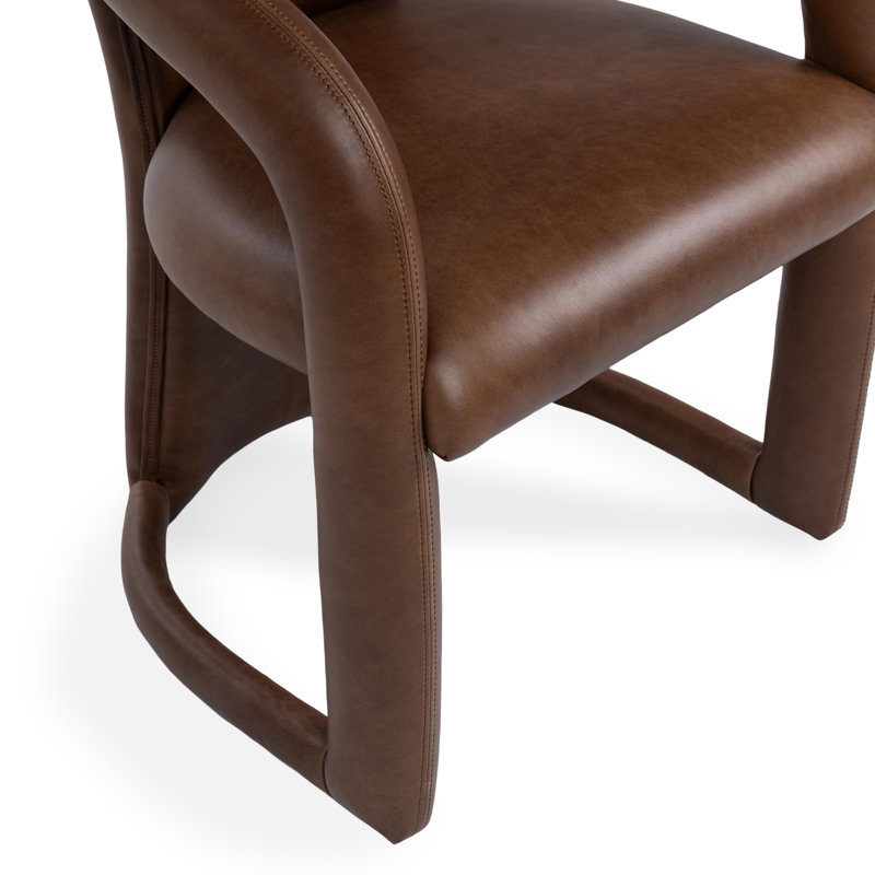 Archie Upholstered Arm Chair, Brown