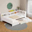 Lit plateforme simple en bois avec lit gigogne et tiroir en bois L-18866979