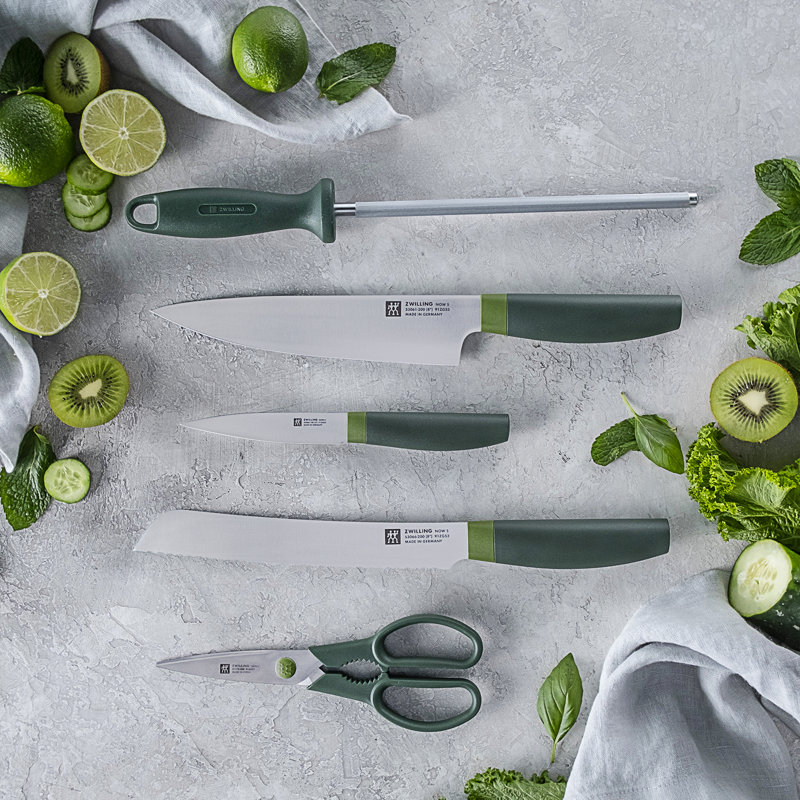 Zwilling Now S 6-piece Knife Block Set, Lime Green